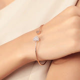 Hot New  Crystal Double Heart  Bracelet